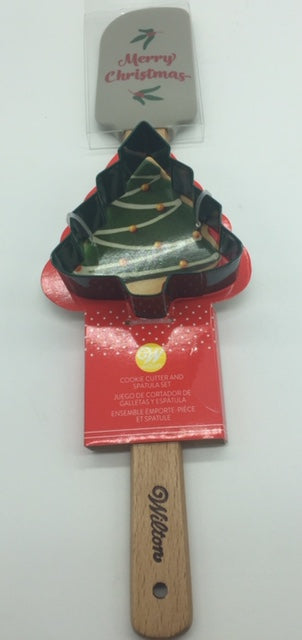 SPATULA WITH XMAS TREE COOKIE CUTTER