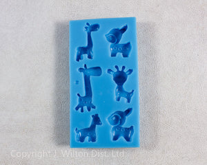 SILICONE MOLD ASSORTED ANIMALS 1pc.
