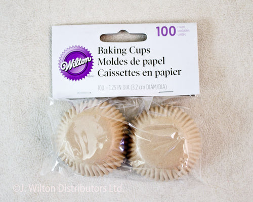 MINI BAKING CUP 100 COUNT UNBLEACH
