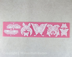 SILICONE LACE MAT 16"x3.5" BUTTERFLIES