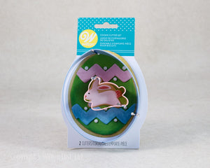 COOKIE CUTTER SET EASTER EGG w/ MINI BUNNY 2PC.