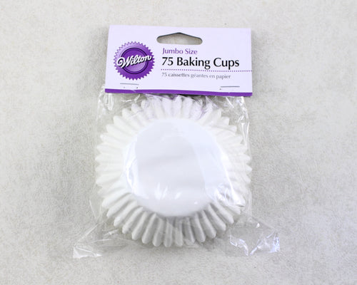 JUMBO BAKING CUP WHITE 75PC