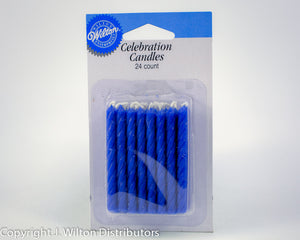 CANDLES 24 COUNT BLUE