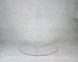 ACRYLIC CAKE STAND 4 TIER CLEAR ROUND