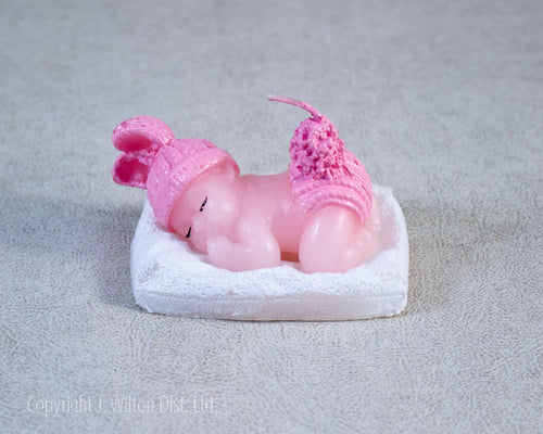 PARTY CANDLE BABY SLEEPING PINK