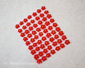 DROP FLOWER MINI APPROXIMATELY 250PC. RED