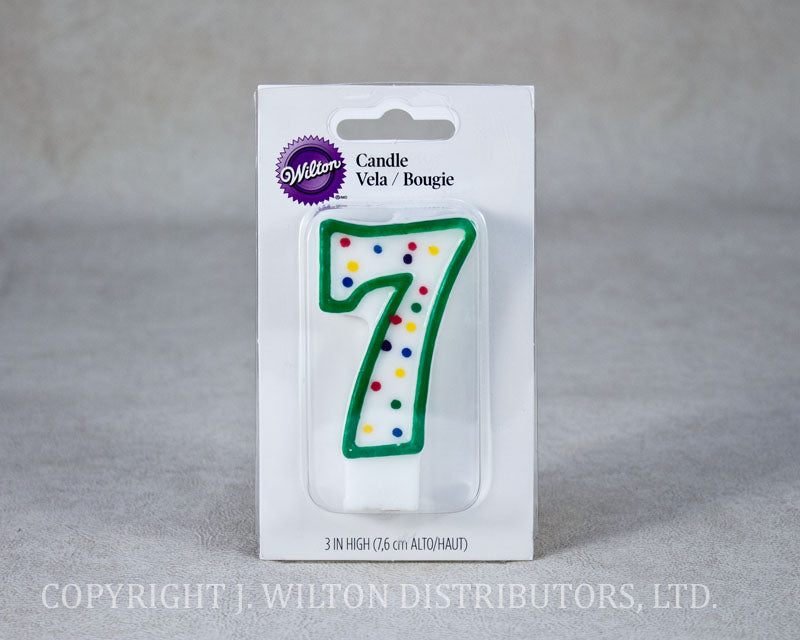 NUMERAL CANDLE 7 GREEN