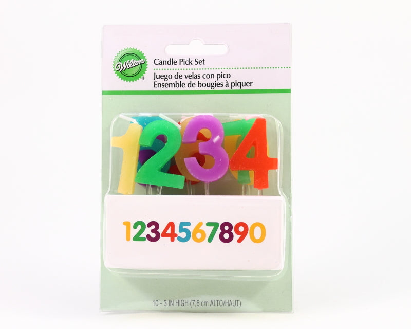 CANDLE PICK SET NUMBERS 10PC