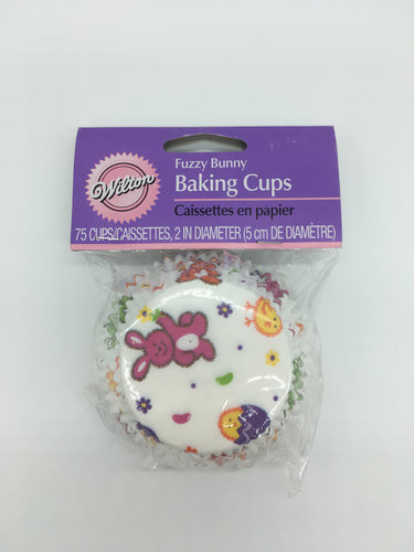 FUZZY BUNNY BAKING CUPS STANDARD 75 PC