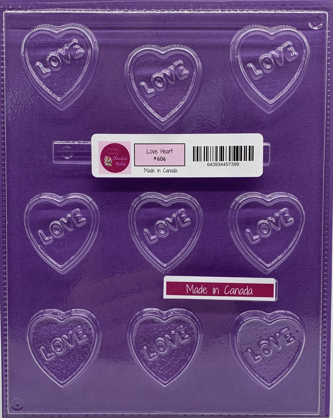 Candy Island Chocolate Mold #606 - Heart Love