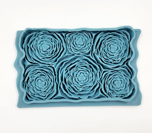 SILICONE 3D PATTERN MOLD ROSE LARGE