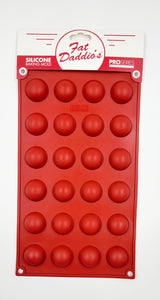 SIL. MOLD/PAN HEMISPHERE 0.3oz. 1.18"x0.59" 24 CAVITY